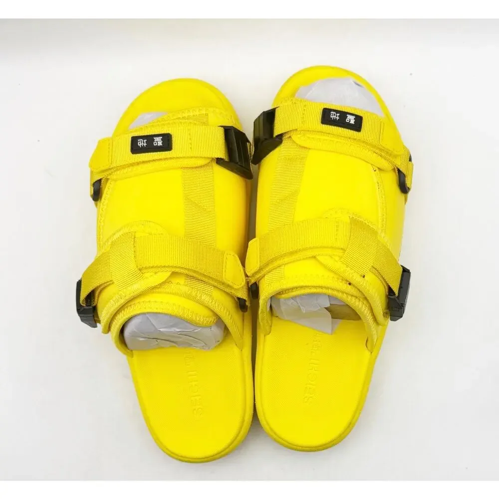 Seichi Mens Yoroi V2 Slide Sandals Size 8 EU 41 Luminate Yellow NIB